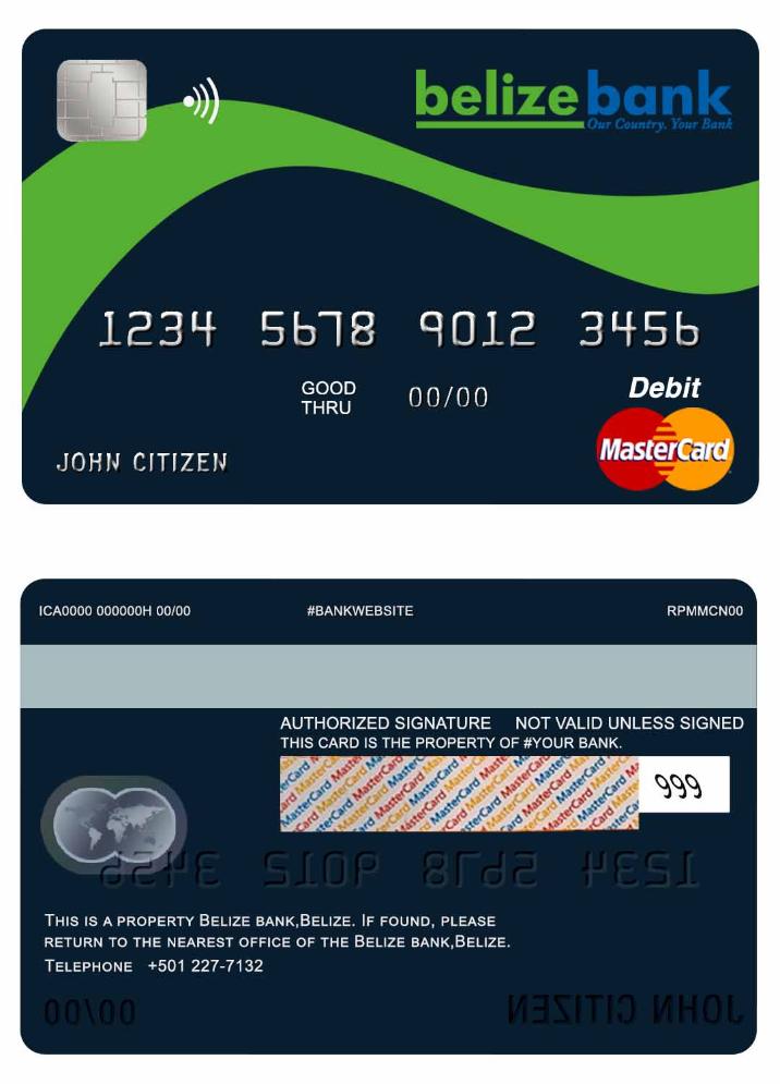 Belize Belize bank mastercard